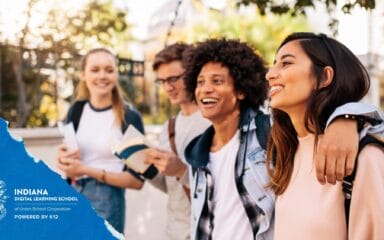 Students attending a college visit during College Go! Week.