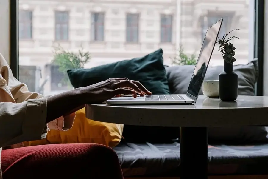 Student using their laptop