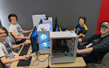 students using computers