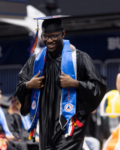 happy boy at graduation