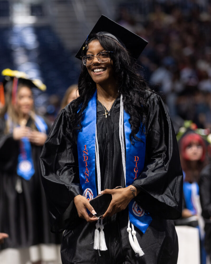 student at graduation