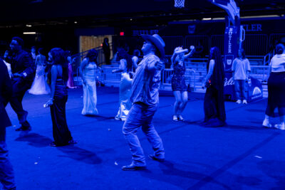 students dancing at the prom