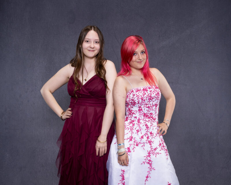 girls smiling to the camera